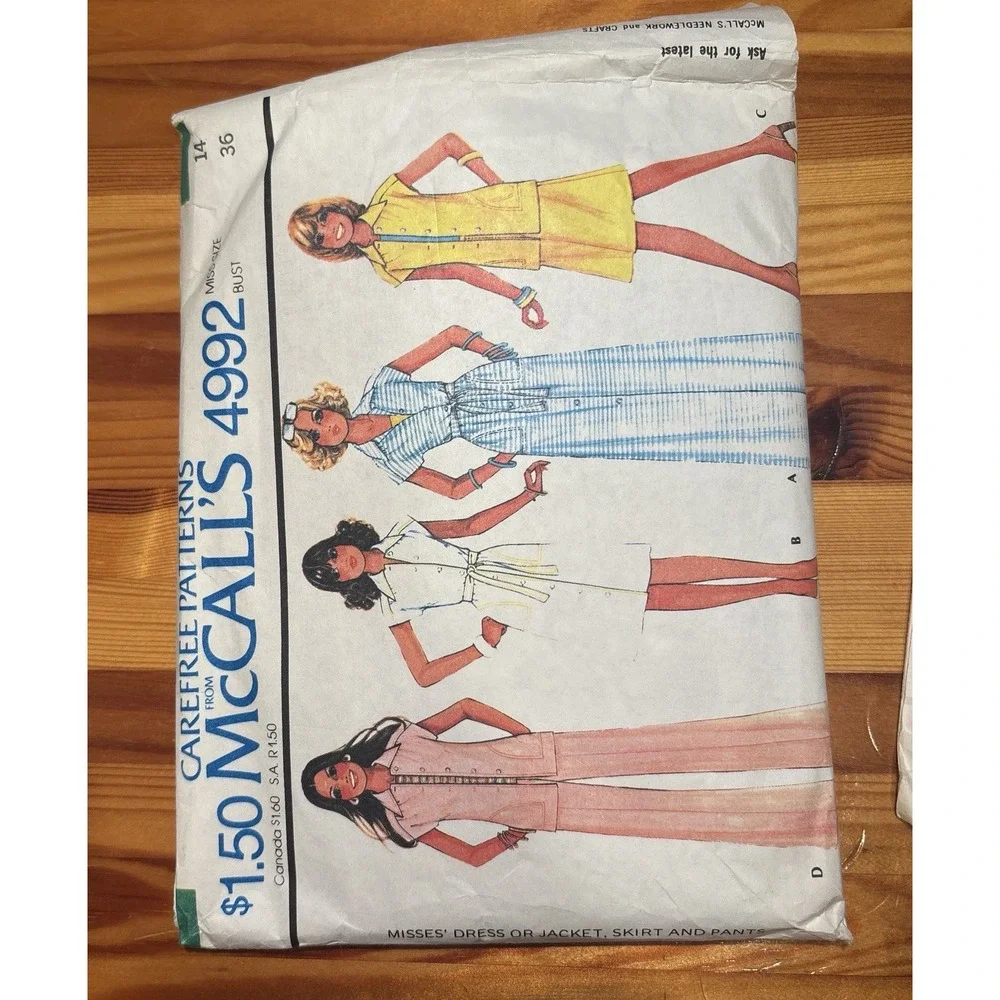 Lot of 7 Vintage 1970s Sewing Patterns Simplicity McCalls Butterick Boho Retro